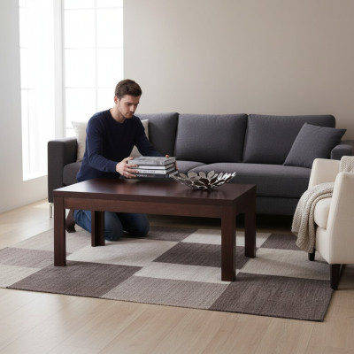 Mesa de sofá Mesas de sala de estar mesas auxiliares de madera Mesa auxiliar rectangular de sofá