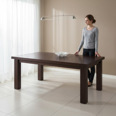 Mesa de comedor Mesa de madera Mesas de madera Mesa Comedor Maciza Extensible Tamaño