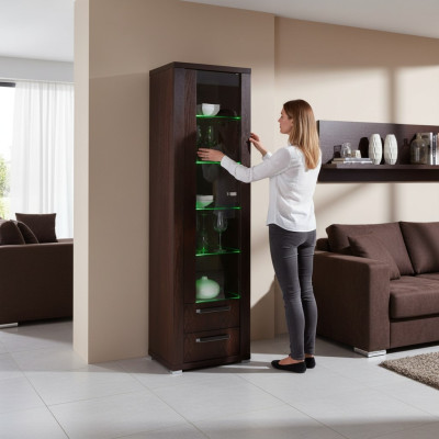 Vitrina Armario Cómoda Cristal Estante Vitrinas Estantes Madera Armarios