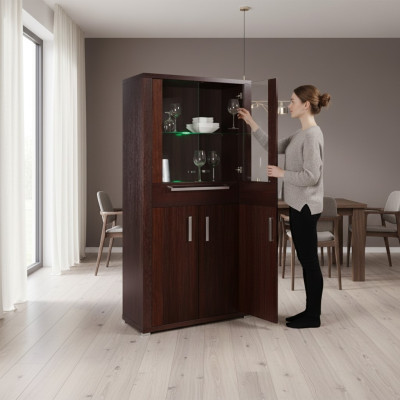 Vitrina armario cómoda estante de cristal vitrinas estantes de madera armarios bar