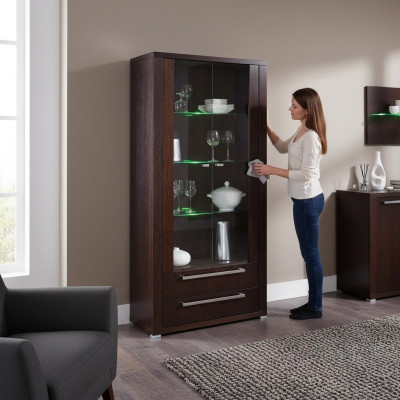 Vitrina armario cómoda vidrio estante vitrinas estantes decoración madera armarios nuevo