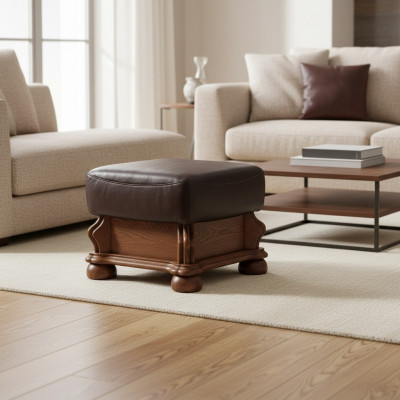 XXL puff otomano Club Lounge taburete de cuero textil decoración diseñador pufa