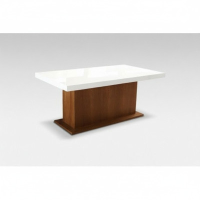Mesa de columna Mesa de comedor Mesas Mesas de comedor 160/240 cm Oficina Diseño Madera Mesa de conferencias