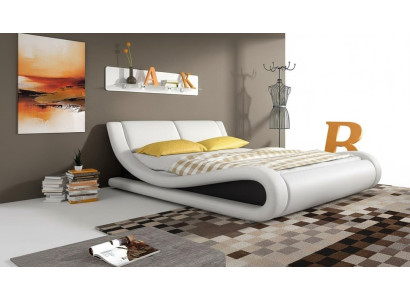 Cama tapizada Camas Cama Acolchado Cuero sintético Diseñador Hotel Doble Lujo Diseño