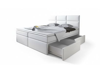 Cama boxspring cama tapizada de cuero artificial diseñador de hotel doble lujo diseño nuevo