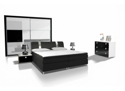 Diseño Dormitorio moderno Conjuntos completos Armario Cama Cómoda Mesita de noche