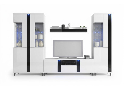Mueble de pared de alto brillo para sala de estar, decoración, armario, vitrina, aparador.