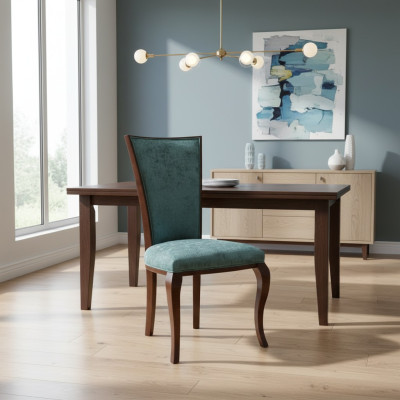 Grupo de comedor 6 x silla con respaldo conjunto de sillas de comedor de madera acolchadas nuevas