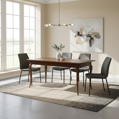 Mesa de comedor ovalada extensible 160/260cm mesas de madera clásicos muebles de comedor mesa.