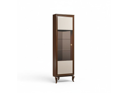 Mueble vitrina de lujo elegante de vidrio. Armarios clásicos de vidrio, muebles de sala de estar.