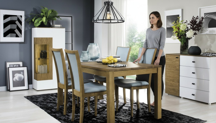 Set de 4 sillas de diseño de lujo tapizadas en madera maciza para oficina, comedor o sala de estar.