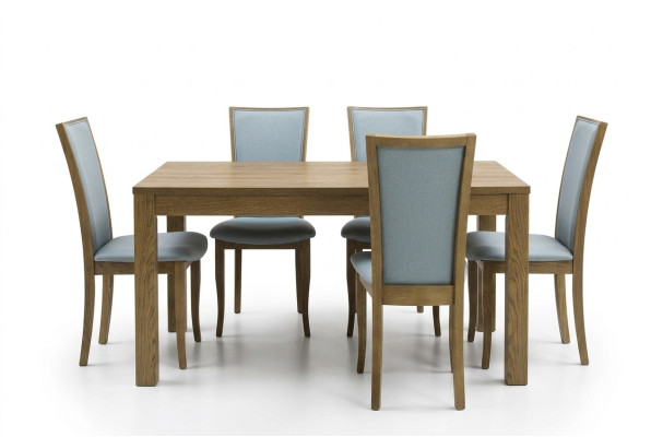Conjunto de 6 sillas de diseño de lujo con acolchado de madera maciza para la oficina, comedor o sala de estar.