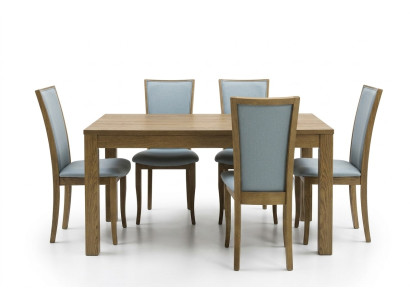 Conjunto de 6 sillas de diseño de lujo con acolchado de madera maciza para la oficina, comedor o sala de estar.