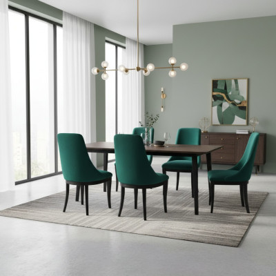 Diseñador de lujo Silla clásica de comedor Sillas Asiento Moderno de madera maciza Sillón