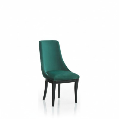 Sillas verdes 2x lujo Silla de comedor clásica Sillas Asiento moderno Madera maciza