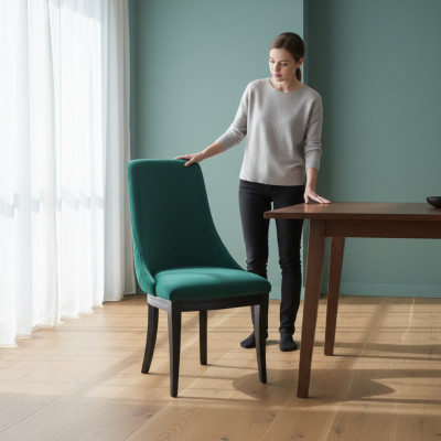 Establecer 6x Silla de comedor clásica de lujo Sillas Asiento Moderno Madera maciza