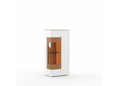 Moderno armario de vidrio vitrina para sala de estar escaparate de una puerta diseño vitrinas nuevas.