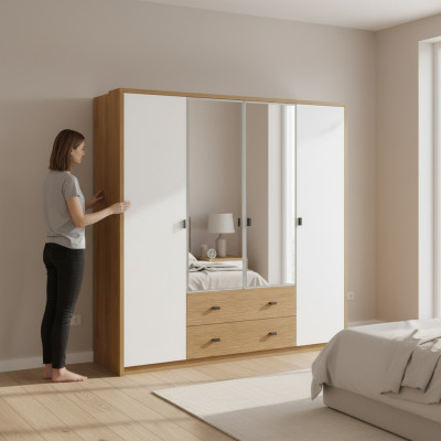 Armario dormitorio Madera Armario Estilo antiguo Armarios Muebles italianos