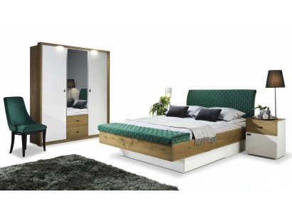 Diseñador de conjunto de cama tapizada cama camas tela cama matrimonial cama de diseñador mesa de noche 2 piezas.