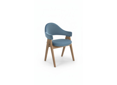 Conjunto de comedor 6x silla de diseño de lujo acolchada de madera maciza Silla de oficina.