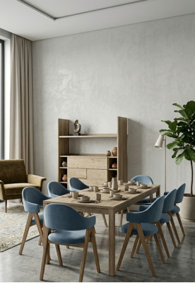 Lujo Set de 8 sillas Silla Grupo Asiento Respaldo Sillas Juego Madera Maciza