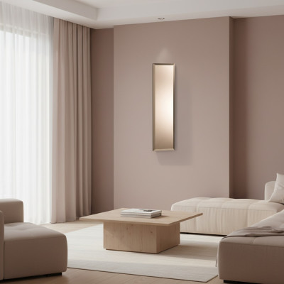 Espejo de pared clásico con marco de madera, mueble espejo nuevo 90x25cm marco de vidrio de pared