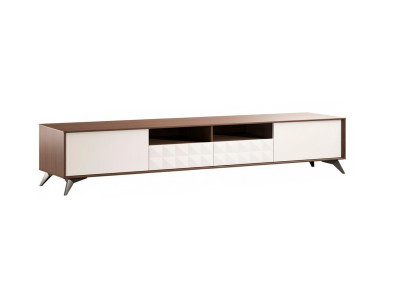 RTV Aparador de pared brillante bajo para televisión bajo mueble de TV LED armario de TV.