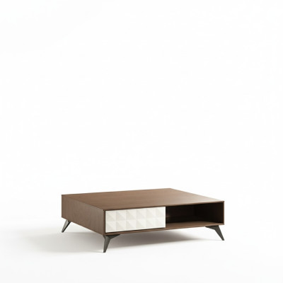 Mesa de centro Mesa auxiliar Diseño de sala de estar Mesa de centro Sofá de cuero Tablas de madera nuevas