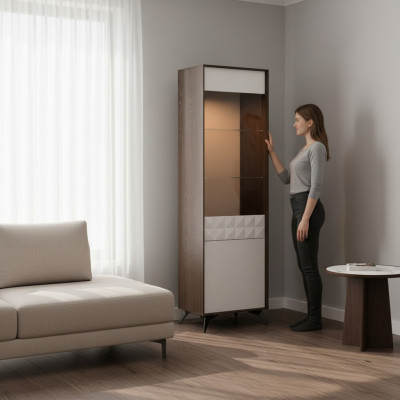 Moderno armario vitrina vitrinas sala de estar diseño armarios muebles de vidrio nuevos.