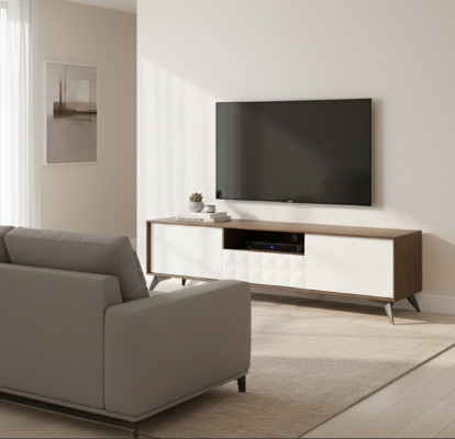 Mueble de diseño con pared de televisión, cómoda de bajo lujo, estantes nuevos, cómoda, armario.