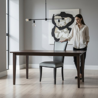 Mesa de madera silla de comedor sillas de diseño sala de estar salón de madera nuevo