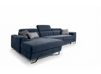 Estiloso, muy suave, sofá de esquina ultra cómodo en un acolchado de moda y lujo.