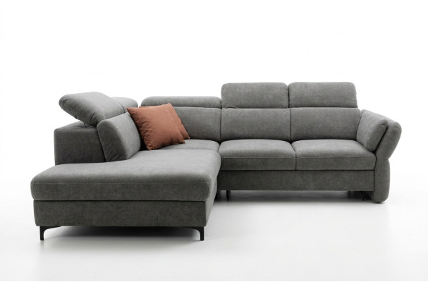 Mega cómodo sofá cama con acolchado de lujo en estilo moderno.