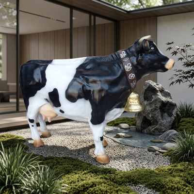 Exhibidor de decoración de vaca granja decoración jardín escultura de vaca 75cm XXL nueva