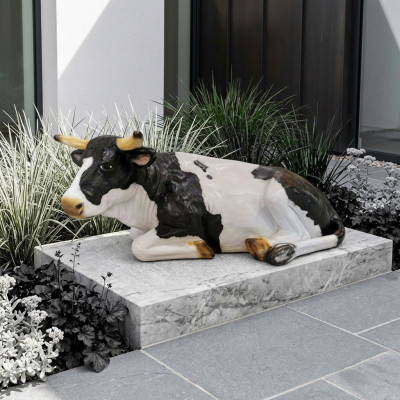 Soporte de decoración de vaca granja decoración de jardín escultura de vaca 150 cm de nuevo