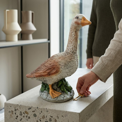 Estátuas decorativas de pato para jardín, figuras y estatuas, figura de 44cm de plástico a tamaño real, nuevo.