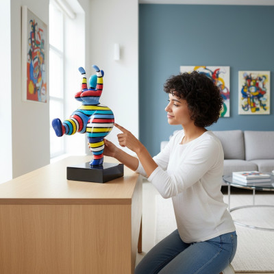 Arte abstracto de diseño, figura de estatua de 50 cm, esculturas y estatuas coloridas, nuevas.