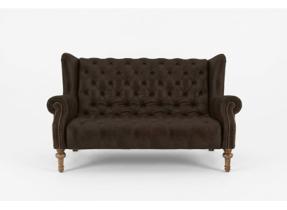 Sofá Chesterfield negro. Tres plazas moderno y elegante.