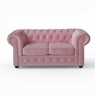 Sofá Chesterfield de tela o cuero con acolchados para sala de estar, conjunto de sofás de 4 plazas.