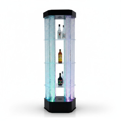 Barra de pared de agua con LED Columna de estante de agua Pilares de agua Barra de diseñador