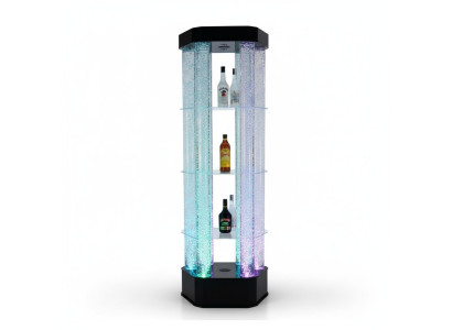 Barra de pared de agua con LED Columna de estante de agua Pilares de agua Barra de diseñador