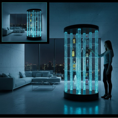 Diseñador Bar Recepción Mostrador de Agua Pared de Agua Pilar de Agua Barra Estantes