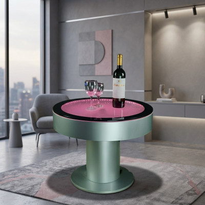 Diseño mesa de centro mesa de centro agua columnas columna sofá agua iluminado con LED