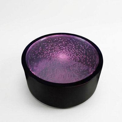 Diseño de mesa de agua Mesa de centro Columnas de agua Sofá Mesas LED Iluminado
