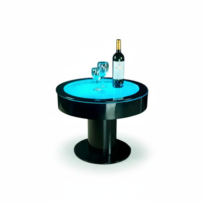 Mesa de bar redonda mesas redondas LED juego de agua iluminado muebles LED