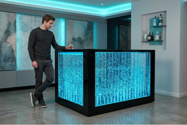 Mesa de bar Agua Pared Barra Muebles Barra de bar iluminada Mostrador de bar