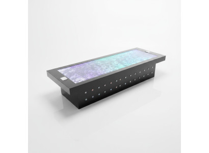 Mostrador de bar de LED, pared de agua, barra, mostrador, estante, muebles, mesa de bar iluminada.