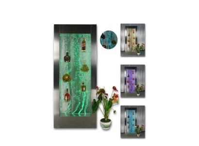 Regale iluminado LED de pared de agua de diseñador.