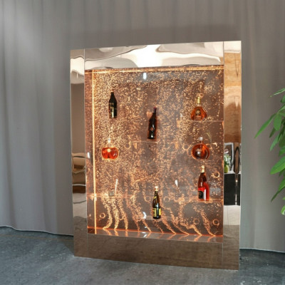 LED pared de agua estante bar mobiliario estantes extravagantes armario