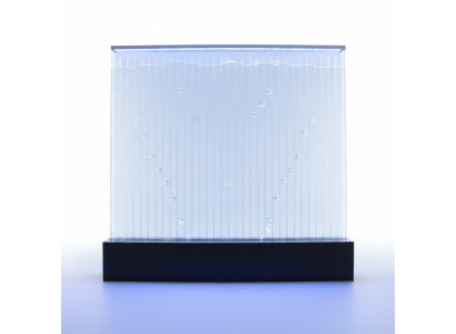 Panel de pared con burbujas de agua, fuente de agua LED, decorativa pared de agua diseñada.